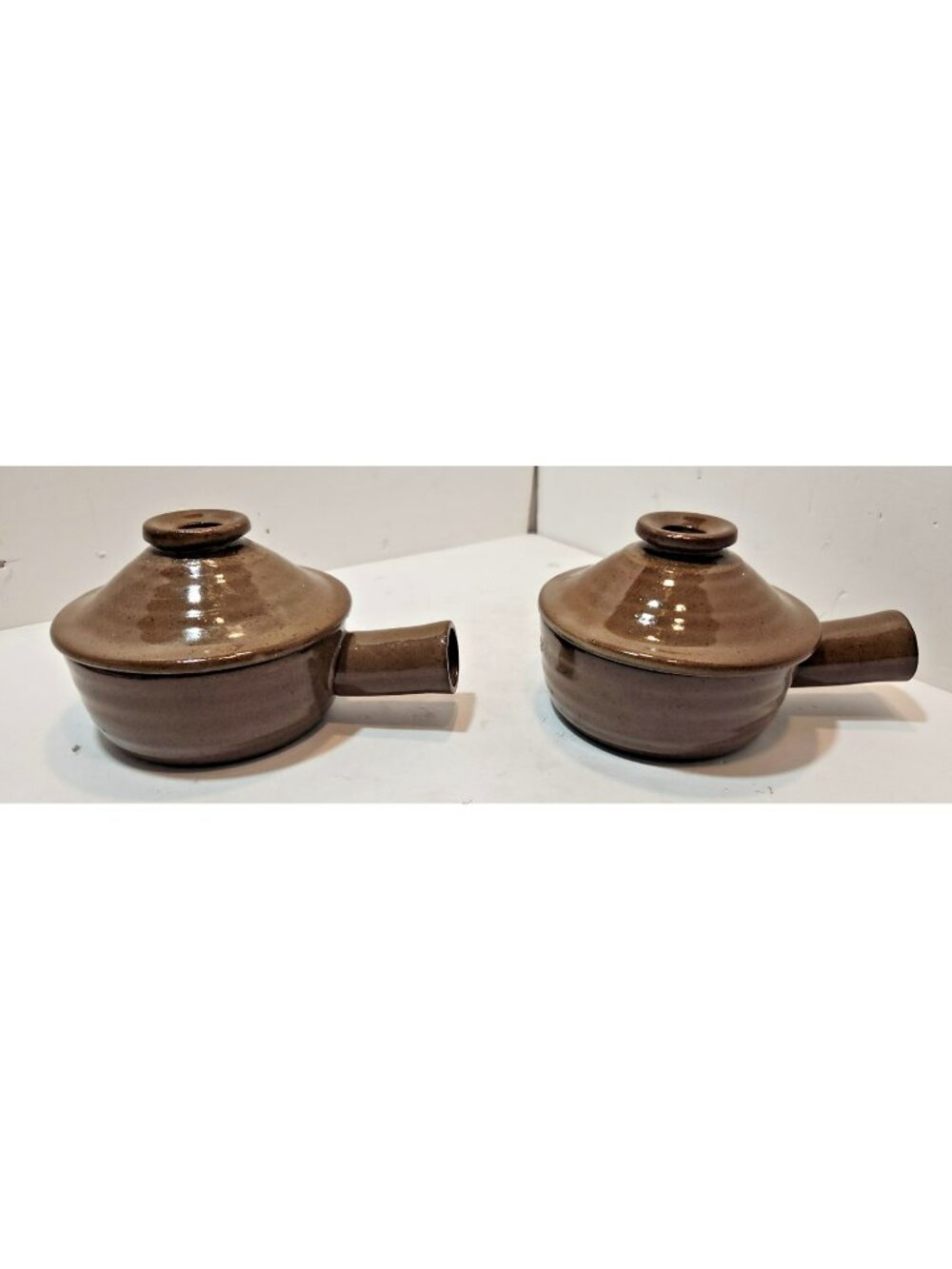 Stone Wave  Ceramic Bowl Microwave Cookers W/Lids Non-Stick Handmade  2 Pack